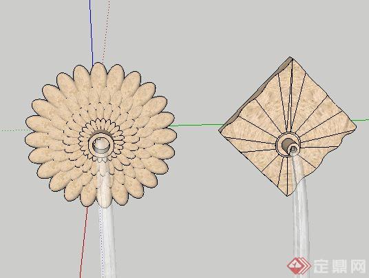 壁泉吐水口设计SketchUp(SU)3D模型