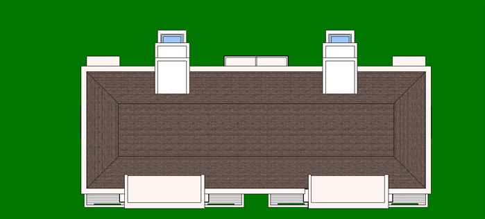 某现代居住区建筑设计方案顶视图(3)