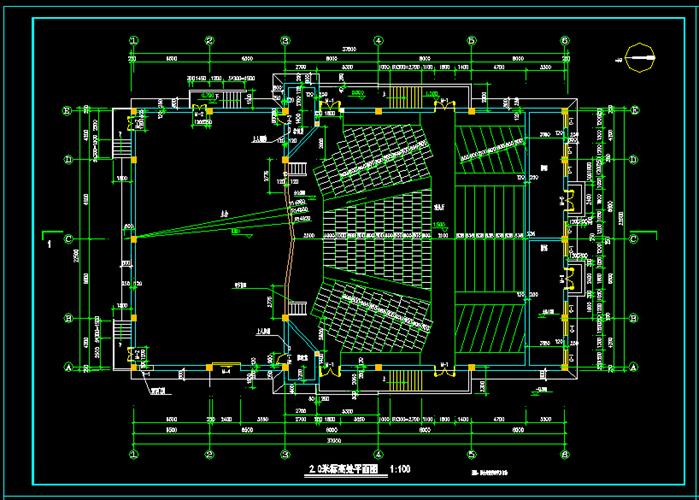 某现代小型剧场建筑设计方案施工图(dwg格式)[原创]