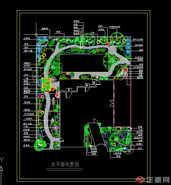 某现代风格庭院花园景观设计cad方案