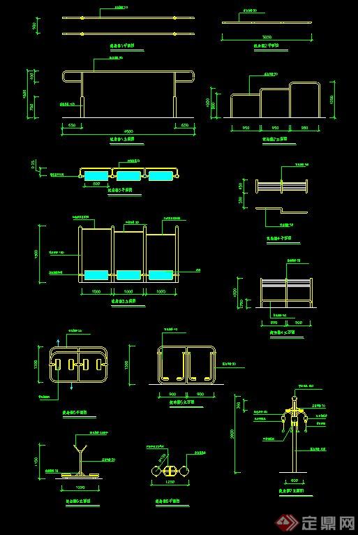 七个健身器材设计的cad方案图