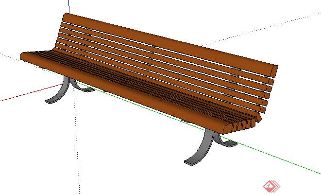 园林景观之现代风格座椅设计su模型9