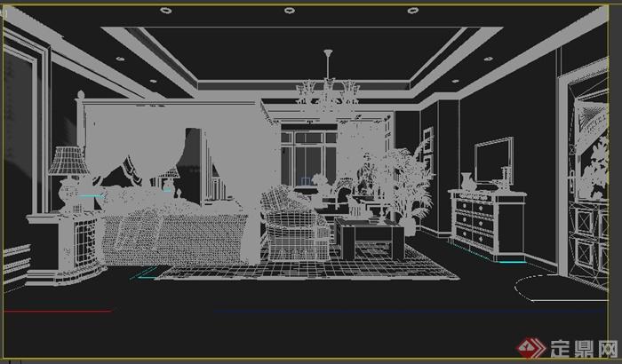某豪华主卧装饰设计3dmax模型[原创]