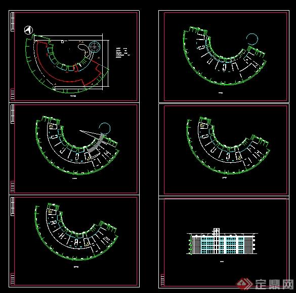 某四层弧形建筑幼儿园建筑设计方案原创
