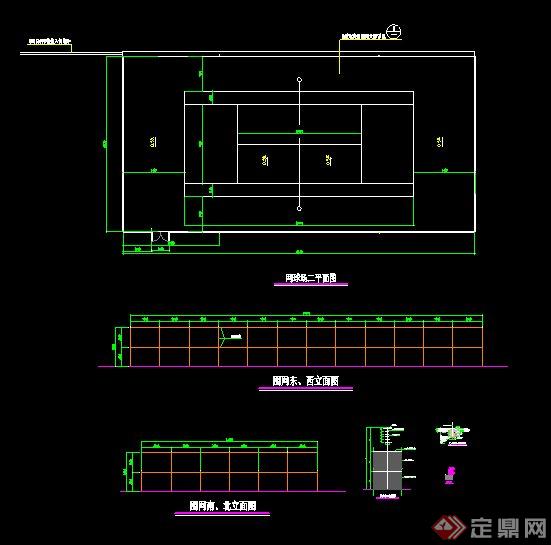 某体育健身网球场设计图纸