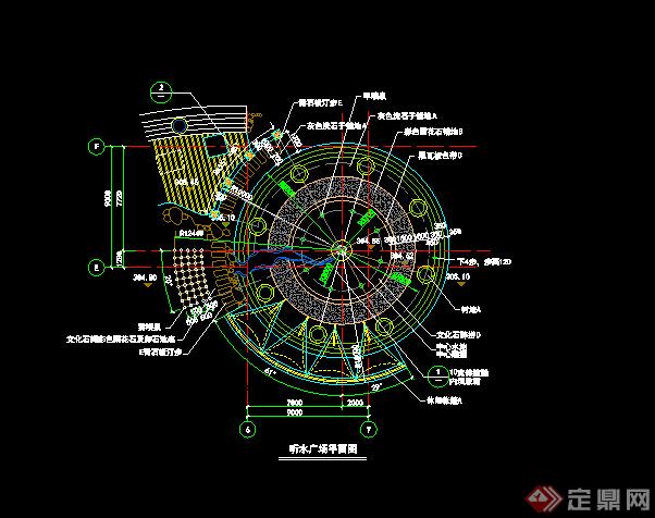 某园林景观喷泉广场cad图纸