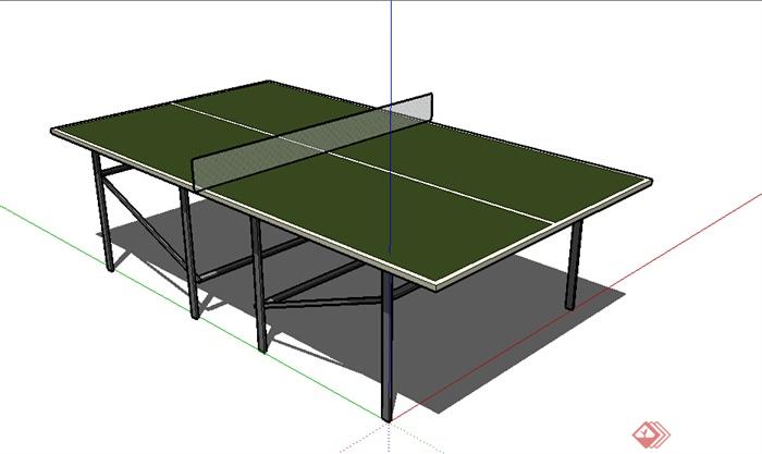 某体育设施乒乓球桌设计su模型