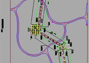 深圳某公园折线形空中步廊施工图