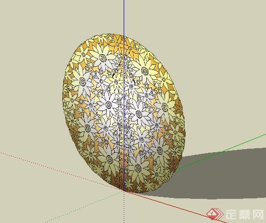 鸡蛋形状景观灯具设计SketchUp(SU)3D模型