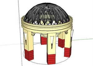 一个阿拉伯风格景观亭子SketchUp(SU(草图大师))3D模型