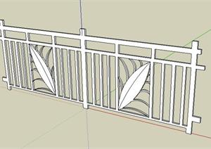 某小区现代风格栏杆SketchUp(SU(草图大师))3D模型
