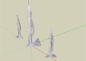 景观喷泉水柱SketchUp(SU(草图大师))3D模型