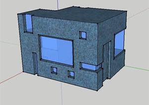 某厂区入口保安亭SketchUp(SU(草图大师))3D模型