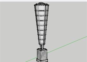 大型景观灯柱SketchUp(SU(草图大师))3D模型