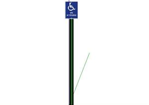 某医院轮椅通道景观标志标记SketchUp(SU(草图大师))3D模型