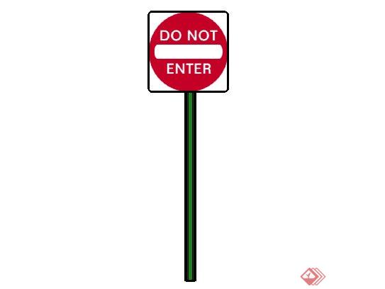 某道路禁止通行景观标志标记SketchUp(SU)3D模型
