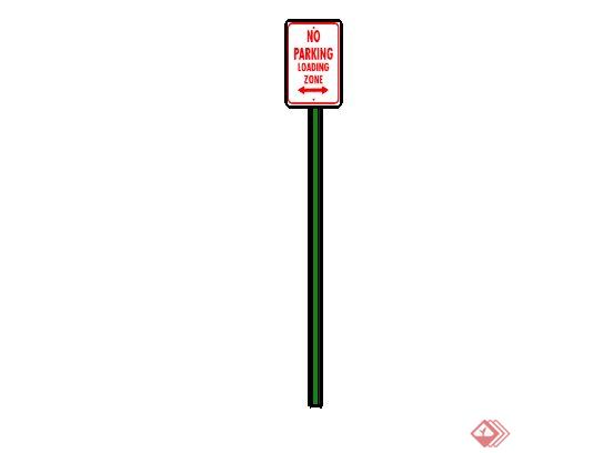 左右路段禁止停车景观标志标记SketchUp(SU)3D模型