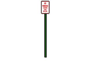左右路段禁止停车景观标志标记SketchUp(SU(草图大师))3D模型