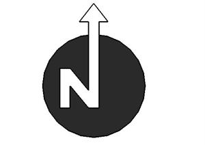 字母形指北针景观标志标记SketchUp(SU(草图大师))3D模型