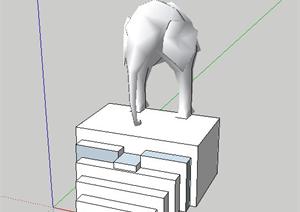 东南亚风格大象雕塑SketchUp(SU(草图大师))3D模型