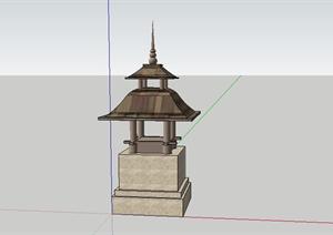 东南亚风格灯具基座景观小品SketchUp(SU(草图大师))3D模型