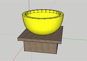 东南亚风格碗灯景观小品SketchUp(SU(草图大师))3D模型