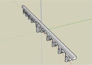 某广场装饰构筑物SketchUp(SU(草图大师))3D模型