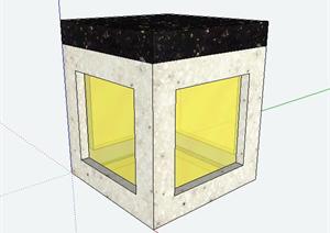小坐式灯箱设计SketchUp(SU(草图大师))3D模型