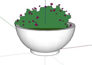 碗状花钵设计SketchUp(SU(草图大师))3D模型