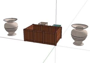 景观花钵花箱设计SketchUp(SU(草图大师))3D模型