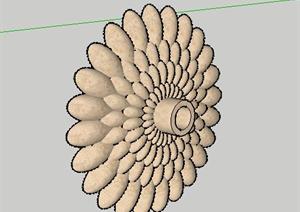 水景吐水口雕塑SketchUp(SU(草图大师))3D模型