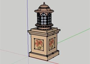 一款欧式装饰景观灯SketchUp(SU(草图大师))3D模型
