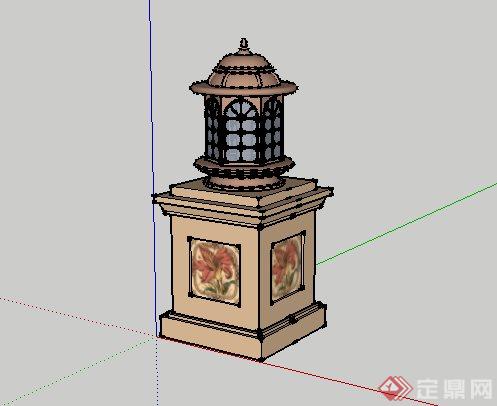 一款欧式装饰景观灯SketchUp(SU)3D模型