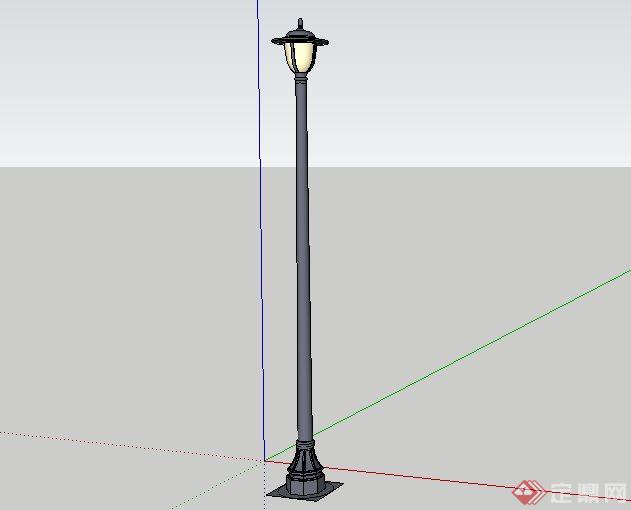 高杆灯SketchUp(SU)3D模型