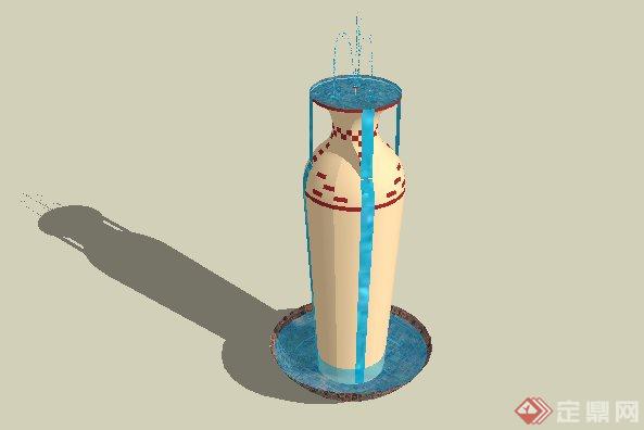 东南亚陶罐喷泉SketchUp(SU)3D模型