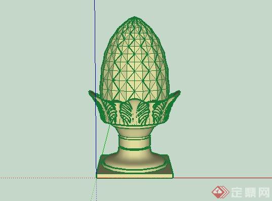 东南亚菠萝景观小品SketchUp(SU)3D模型