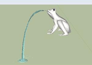 蟾蜍吐水雕塑SketchUp(SU(草图大师))3D模型