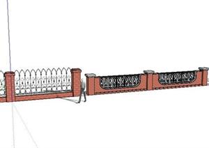 某英式风格小区围墙设计SketchUp(SU(草图大师))3D模型