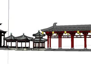 5款中式古典亭子景观设计SketchUp(SU(草图大师))3D模型