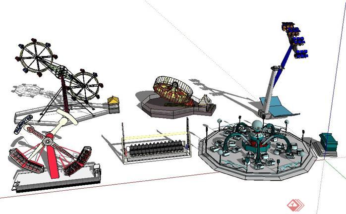 某公园大型娱乐器械SketchUp(SU)3D模型