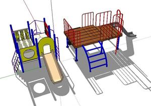 2个儿童游乐设施SketchUp(SU(草图大师))3D模型