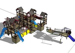 组合儿童游乐设施SketchUp(SU(草图大师))3D模型