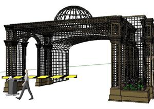 某小区欧式廊架门设计SketchUp(SU(草图大师))3D模型