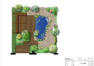 呈贡某庭院花园平面设计图