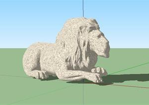 狮子景观设计SketchUp(SU(草图大师))3D模型