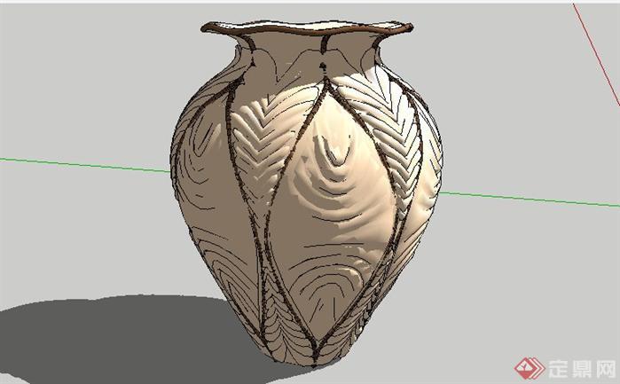 精致陶罐景观小品SketchUp(SU)3D模型