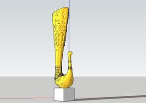 金孔雀景观小品SketchUp(SU(草图大师))3D模型