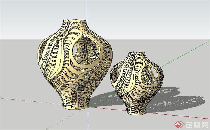 镂空花瓶景观小品SketchUp(SU)3D模型