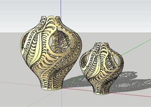 镂空花瓶景观小品SketchUp(SU(草图大师))3D模型
