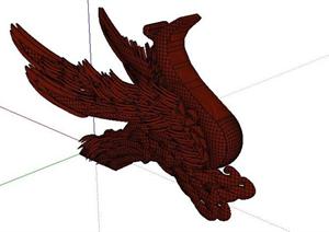 凤凰涅槃雕塑景观小品SketchUp(SU(草图大师))3D模型